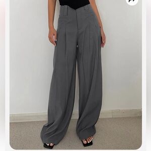commense high waisted wide leg trousers